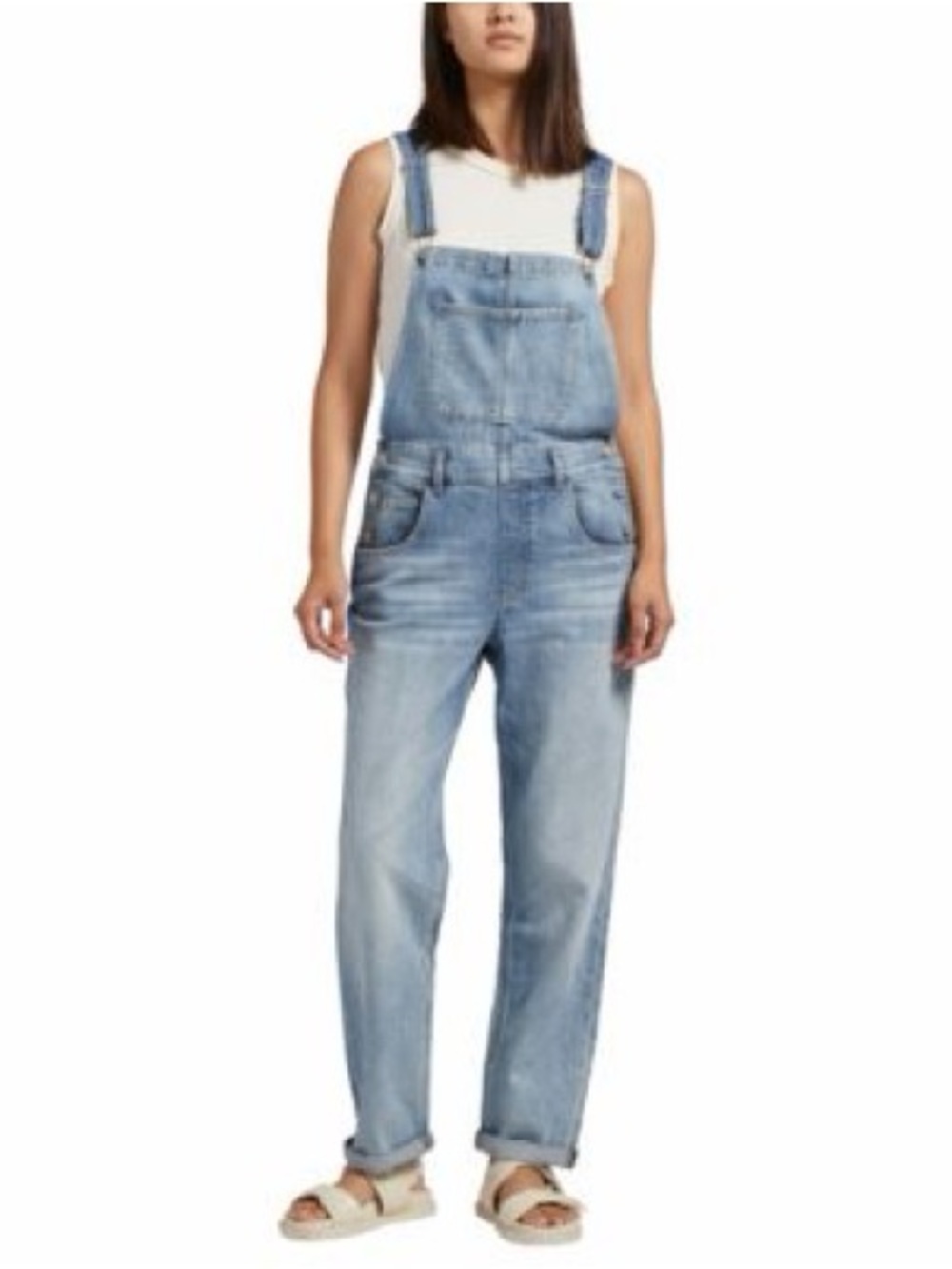 Silver Jeans Light Blue Denim Women's Overalls Size M/L 28